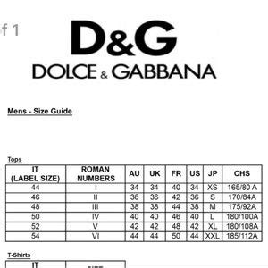 dolce gabbana dress size chart|dolce and gabbana size guide.